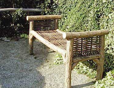 Willow Chairs Twig Furniture, Willow Furniture How To Make, Willow Furniture, Twig Furniture, Green Woodworking, Log Furniture, Furniture Catalog, Garden Structures, Rustic Gardens