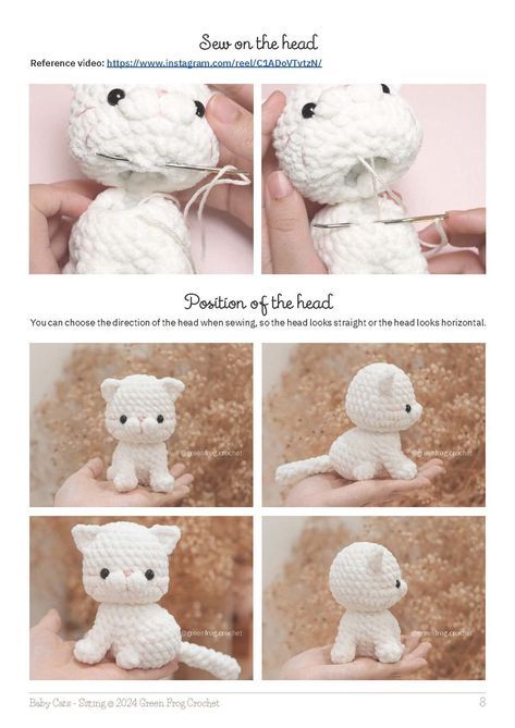 Котики Crochet Craft Fair, Crochet Sheep, Cat Crochet, Easy Crochet Animals, Crochet Cat Pattern, Cat Amigurumi, Pink Bear, Crochet Animals Free Patterns, Beginner Crochet Projects