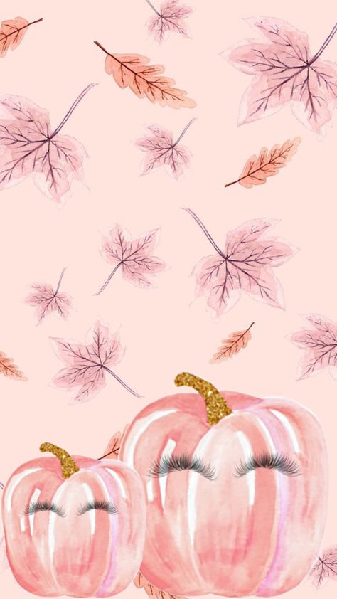 Pink October Wallpaper, Pink Fall Backgrounds, Girly Fall Wallpaper Iphone, Pink Fall Wallpaper Iphone, Pink Fall Aesthetic Wallpaper, Pink Thanksgiving Wallpaper, Fall Lashes, Pink Autumn Wallpaper, Iphone Wallpapers Funny