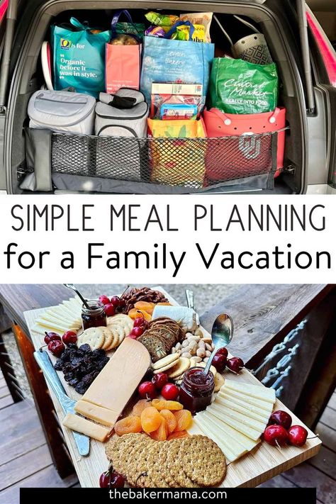 Vacation Lunch Ideas Families, Family Vacation Meals, Feeding Large Family, Beach Vacation Meals, Easy Vacation Meals, Vacation Meal Planning, Easy Meal Planning, Cottage Meals, What To Make For Dinner