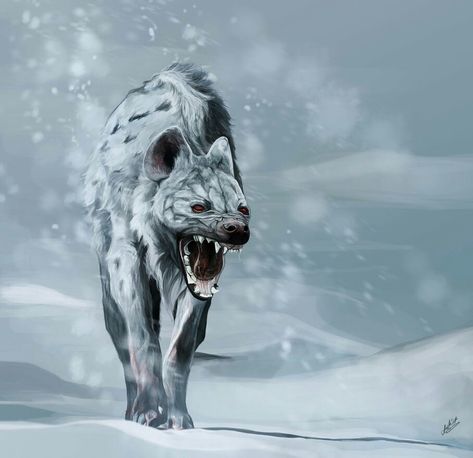 Winter Creatures Fantasy Art, Snow Fantasy Creatures, Ice Creature, Snow Creatures, Winter Creatures, 9 Realms, Snow Panther, Oc Moodboard, Ice Monster