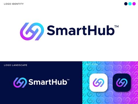 Hub Logo Ideas, Hub Logo, Hh Logo, Creative Hub, Modern Logo Design, Ads Creative, Initial Letter, Identity Logo, Initial Letters