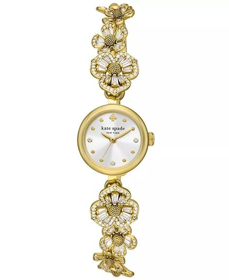 kate spade new york - Minimalist Accessories Jewellery, Kate Spade Watch, Gold Watches, Minimalist Accessories, Gold Watches Women, Xmas List, Luxe Jewelry, Floral Bracelet, Chunky Jewelry