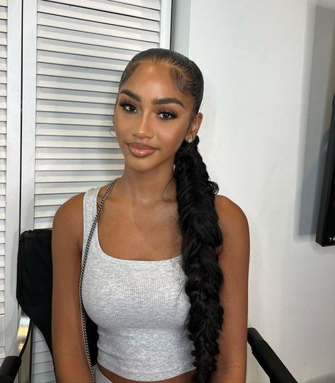 Going Out Hairstyles, Protective Hairstyles Braids, Natural Hair Styles Easy, Hair Laid, Sleek Ponytail, Ponytail Styles, Sleek Hairstyles, Baddie Hairstyles, Asian Hair