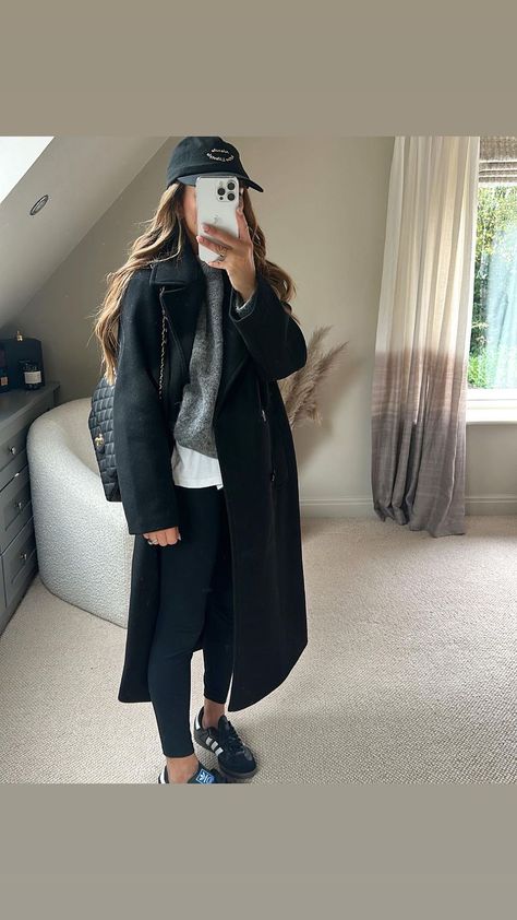 An everyday easy look 🤎🤎🍂 Coat @zara size XXS code 3046/271 Jumper @hm Shoes @adidasoriginals Hat and leggings @adanola #petite… | Instagram Hm Shoes, Jumper Outfit, Mum Fashion, Zara Coat, H&m Shoes, Athleisure Outfits, Coat Outfits, Petite Fashion, Comfy Casual