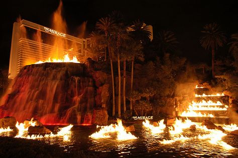 The Mirage , Erupting Volcano , Las Vegas.  We stayed directly across from this in the strip in our honeymoon Mirage Hotel Las Vegas, Volcano Photos, Mirage Las Vegas, Vegas Photos, Mirage Hotel, Las Vegas Photos, The Mirage, Casino Hotel, Vegas Trip