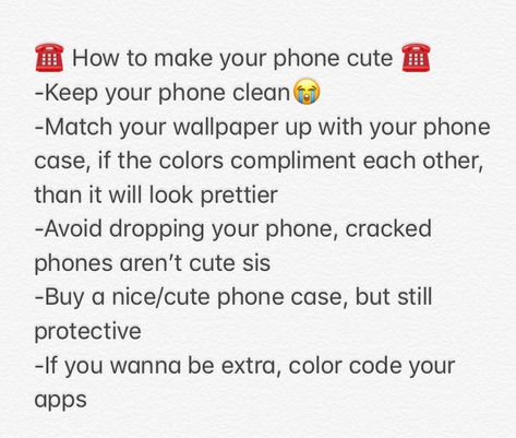 How you can make your phone cute. How To Make Your Phone Look Cute, Working On Me, High School Hacks, Clean Phone, Glo Up, Baddie Tips, Phone Ideas, Life Change, Phone Organization