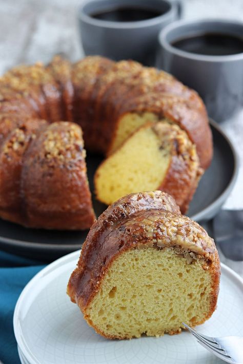 Indulge in the rich flavors of this decadent homemade rum cake, perfect for any holiday gathering. This moist and flavorful cake, soaked in a delightful rum glaze, is sure to be a crowd-pleaser. Get ready to impress your guests with this irresistible dessert. Paula Deen Rum Cake Recipe, Rum Cake Recipe From Box Betty Crocker, Homemade Rum Cake, Rum Cake Recipe From Scratch, Homemade Rum, Caribbean Rum Cake, Jamaican Rum Cake, Cakes Fillings, Christmas Bundt Cake