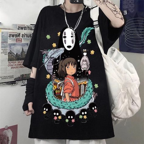 Gothic Summer, Harajuku Anime, Harajuku Shirt, Cartoon Tops, Unique Skirts, Summer Cartoon, Anime Inspired Outfits, Anime T Shirt, T Shirt Fashion