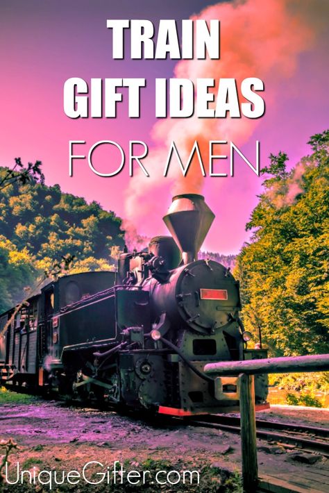 Train Gift Ideas for Men that make absolutely perfect Christmas and Birthday gifts | Christmas Gifts for Men | Train Themed Gift Guide | Christmas Presents for my Husband Diy Train, Trending Christmas Gifts, Superhero Gifts, Train Gifts, First Anniversary Gifts, Unique Gifts For Men, Christmas Gifts For Boyfriend, Personalized Gifts For Dad, Christmas Gifts For Men