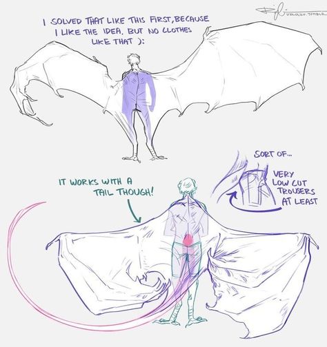 Fae Abilities, How To Draw Dragon Wings, Dragon Wings Reference, Four Winged Dragon, Bat Humanoid, Wing Anatomy, Wings Dragon, Fantasy Wings, Bat Dragon