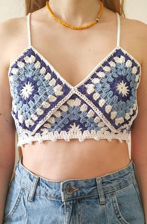 This Crop Tops item by Gunescrafts has 12 favorites from Etsy shoppers. Ships from Turkey. Listed on 28 Feb, 2023 Mamma Mia Crochet Top, Crochet Top Color Combination, Trending Crochet 2023, Blue And White Crochet Top, Haut Crochet, Flower Crochet Top, Blue Crochet Top, Marque-pages Au Crochet, Bandeau Au Crochet