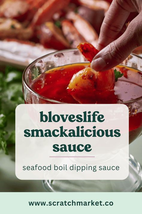 Spice up your seafood dishes with Bloves Smackalicious seafood boil sauce! This delectable dipping sauce, crafted by YouTube star BlovesLife, is a perfect complement to fish, shrimp and crab. Seafood Dipping Sauce, Seafood Sauces, Seafood Sauce Recipe, Dressing Gravy, Seafood Boil Sauce, Recipes For Game Day, Apple Party, Cajun Spice Mix, Bbq Chips