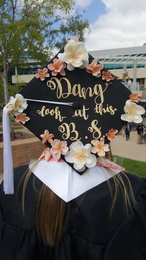 Cherry Blossom Graduation Cap, Grad Cap Designs, Diy Graduation Cap, Diy Graduation, Cap Decoration, Graduation Cap Designs, Cap Ideas, Graduation Cap Decoration, Cap Decorations