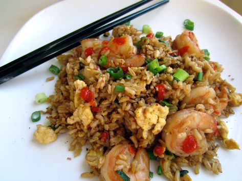 Fried Rice Breakfast, Lobster Meals, Eggs Rolls, Brown Rice Cooking, Rice Breakfast, Humble Kitchen, Fried Brown Rice, Brown Rice Recipes, Shrimp Fried Rice