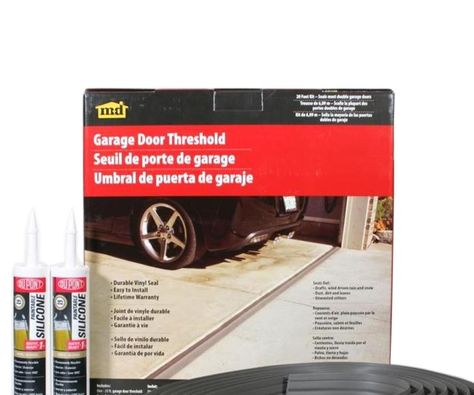 M-D Building Products 50101 20-Feet Double Door Garage Door Threshold Kit - Garage Door Seal - Amazon.com Double Door Garage, Gray Garage Door, Gray Garage, Grey Garage Doors, Garage Door Threshold Seal, Garage Floor Finishes, Garage Door Bottom Seal, Black Garage Door, Garage Door Trim