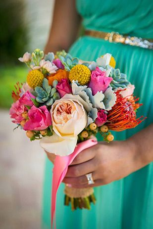 Flower Bouquet Ideas, Colorful Bridal Bouquet, Lush Wedding, Bouquet Bride, Summer Wedding Bouquets, Boda Mexicana, Bright Wedding, Bouquet Ideas, Most Beautiful Flowers