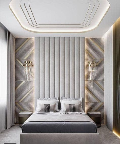 Simple False Ceiling Design, Bed Back Design, Luxury Ceiling Design, Bedroom Pop Design, False Ceiling Bedroom, Unique Bedroom Design, Pop False Ceiling Design, Bedroom Interior Design Luxury, Modern Bedroom Interior