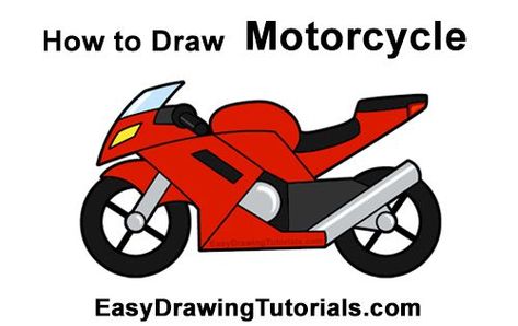 Draw Cartoon Sportbike Sportsbike Motorcycle Motorcycle Drawing, Draw Cartoon, Drawing Tutorials For Beginners, New Drawing, What To Draw, Online Tutorials, Learn How To Draw, Drawing Lessons, Drawing Tutorials