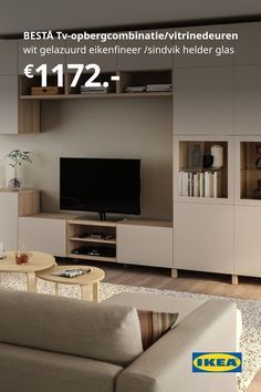 Lake House Interior Design, Minimalist Living Room Ideas, Ikea Tv, Living Room Minimalist, Lake House Interior, Ikea Living Room, Room Minimalist, Ikea Besta, Tv Decor