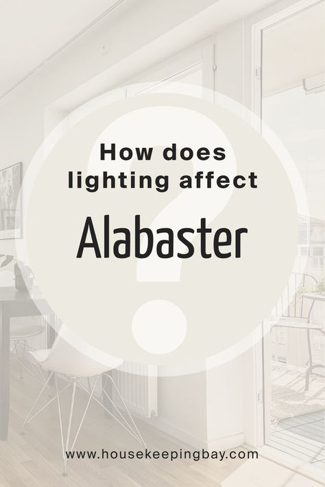 How Does Lighting Affect Alabaster SW 7008 by Sherwin Williams? Best Trim Color For Alabaster Walls, Paint Colors With White Trim, Sherwin Williams Alabaster White, House Color Schemes Interior, Off White Paint Colors, Sherwin Williams Alabaster, Alabaster Color, Sherwin Williams White, Warm Paint Colors