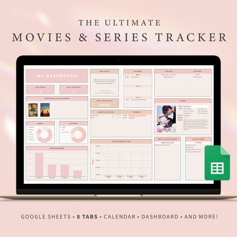 Movies And Series Tracker TV Show Spreadsheet Movie Tracker for Videos Log Watching Journal Digital Watching Log Planner Kdrama Lovers Gift Kdrama Tracker Template, Kdrama Tracker, Tv Show Tracker, Series Tracker, Movie Tracker, Tracker Template, Journal Digital, Academic Planner, Movies And Series