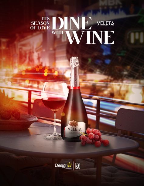 Wine And Dine Poster, Wine Ads Design, Wine Ads Creative, Liquor Ads, Club Posters, Computer Course, Wine Key, Food Graphics, Dry Wine