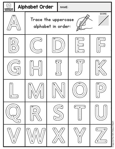 Preschool Assessment - Superstar Worksheets. Students work on uppercase letter formation. Features all letters in the alphabet on a single worksheet. Kindergarden Worksheet Printable Abc, Preschool Letters Worksheets, Review Alphabet Preschool, Kindergarten Practice Worksheets Free, Preschool Literacy Worksheets, Preschool Letter Review Worksheets, Review Week For Preschool, Free Letter Printables For Preschool, Alphabet Review Preschool Free Printable