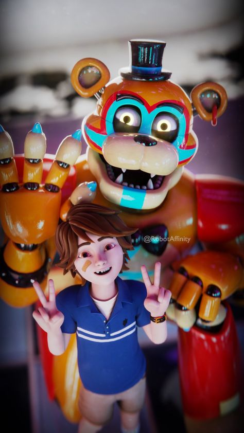 Freddy And Gregory, Rockstar Freddy Fanart, Fnaf Rockstar Animatronics, Circus Baby And Glamrock Freddy Show, Freddy Beatboxing, Fredbear Plush Fanart, Glamrock Freddy, Fnaf Freddy, Fnaf Oc