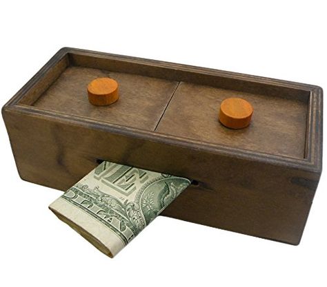 Trick Box, Money Puzzles, Box Hacks, Wooden Puzzle Box, Brain Teaser Games, Creative Money Gifts, Money Jars, Secret Box, Creative Diy Gifts