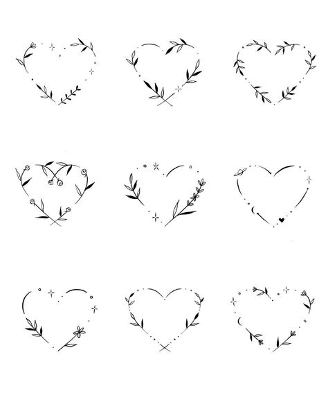 Heart Flower Tattoo, Heart Outline Tattoo, Grandparents Tattoo, Heart Tattoos With Names, Simple Heart Tattoos, Sleeveless One Piece, Tiny Heart Tattoos, Tiny Wrist Tattoos, Shirt Jumpsuit