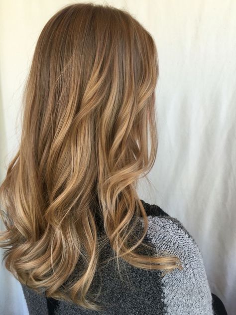 Dark Blonde Honey Balayage, Dark Blonde With Honey Highlights, Dark Honey Blonde Balayage, Honey Dark Blonde Hair, Dark Honey Blonde Hair, Sandy Highlights, Dark Honey Blonde, Golden Hair Color, Autumn Hair