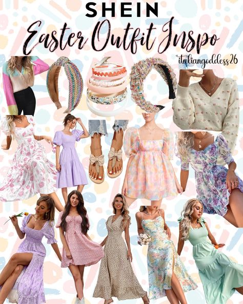 SHEIN Easter Dresses, Shoes, Accessories & Outfit ideas! #ltk #ltkit #liketoknowit #ltkbeauty #ltkfamily #ltkshoecrush #ltkstyletip #ltkunder50 #ltkunder100 #shein #sheingals #easter #outfits #outfitideas #outfitinspiration Shein Easter Outfits, Accessories Outfit, Easter Dresses, Easter Outfit, Easter Dress, Dresses Shoes, Ruffle Hem, What To Wear, Outfit Inspirations