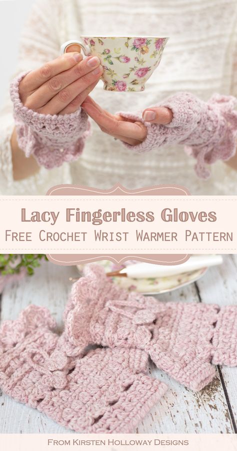 Crochet Fingerless Gloves Free Pattern, Crochet Hand Warmers, Crochet Wrist Warmers, Fingerless Gloves Crochet Pattern, Crochet Pattern Instructions, Glove Pattern, Crochet Gloves Pattern, Fair Isles, Mode Crochet