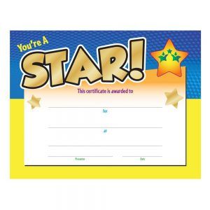 Star Award Certificate Template – Best Templates Ideas 83C Star Certificate, Certificates Template, Student Certificates, Student Of The Week, Blank Certificate, Star Of The Week, Student Rewards, Free Certificate Templates, Award Template