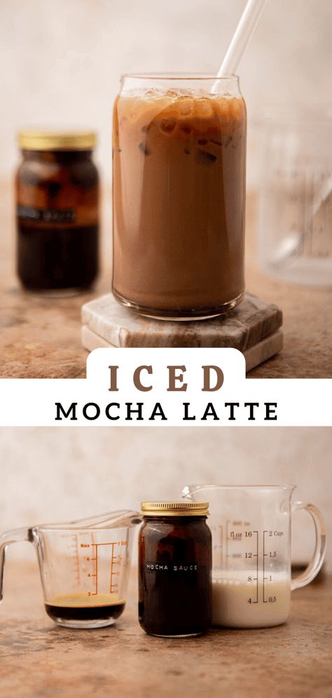 This easy iced mocha latte recipe is the best way to take you coffee game up a notch this summer. Iced Mocha Latte Recipe, Mocha Latte Recipe, Mocha Drink, Homemade Chocolate Syrup, Mocha Recipe, Chocolate And Coffee, Easy Autumn Recipes, Copycat Starbucks Recipes, Iced Mocha