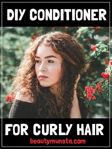 Diy Curly Hair, Homemade Hair Conditioner, Diy Toiletries, Conditioner For Curly Hair, Diy Conditioner, Hair Care Ideas, Conditioner Recipe, Natural Hair Conditioner, Natural Beauty Hacks