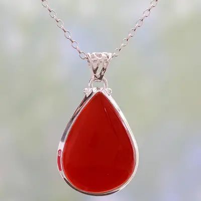 Jewelry Rings Unique, Carnelian Jewelry, Carnelian Pendant, Coral Pendant, Silver 925 Necklace, Silver Jewelry Rings, Necklace Online, Unique Necklaces, Handmade Pendants