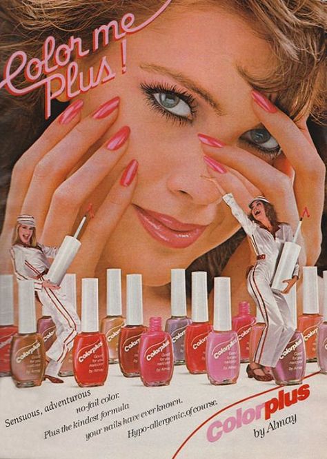 80s Manicure, 80s Nail Polish, 80s Nails 1980s, Nail Polish Ads, Nail Magazine, Dolly Hair, Vintage Seventeen Magazine, 80s Nails, 80s Ads