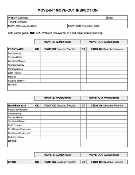 MOVE-IN / MOVE-OUT INSPECTION PDF Move Out Checklist, Moving Out Checklist, Move In Checklist, Rental Property Investment, Eviction Notice, Rental Agreement Templates, Rental Property Management, Inspection Checklist, Rental Application