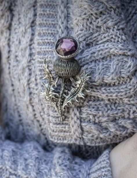 Thistle Jewellery, National Emblem, Scottish Jewellery, Wedding Traditions, Celtic Wedding Rings, Celtic Wedding, Scottish Thistle, Amethyst Color, Celtic Jewelry