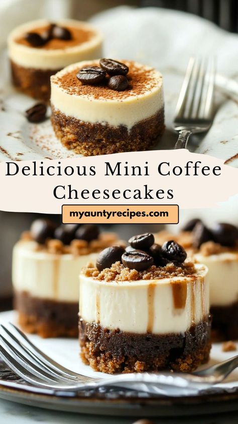 Savor the flavors of fall with these mini coffee cheesecakes! Each bite is infused with the bold taste of coffee balanced with the smooth creaminess of cheesecake. Perfect for autumn evenings or serving at your next gathering, these cheesecakes are a unique fall dessert you’ll want to enjoy again and again. Unique Cheesecake Flavors, Unique Fall Desserts, Unique Cheesecake, Mini Cheesecake Pan, Mini Cheesecake Bites, Coffee Cheesecake, Classic Cheesecake, Digestive Biscuits, Special Desserts