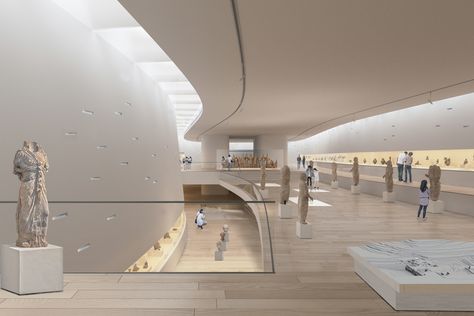 Gallery of Winning Proposal for Cyprus Archaeological Museum Celebrates Regional History - 4 Museum Architect, Galleries Architecture, Museum Interior, Museum Exhibition Design, Art Galleries Design, Art Gallery Interior, Architecture Design Concept, Museum Architecture, Gallery Design