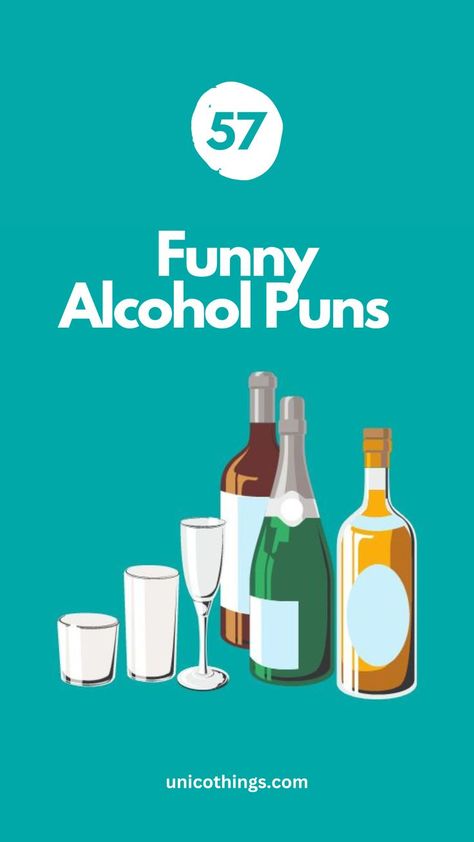 Cheers to a barrel of laughter with these hilarious alcohol puns. From clever bar jokes to wine-inspired wordplay, these puns are the perfect blend of humour and spirits. Drinking Puns, Alcohol Puns, Alcohol Jokes, Drinking Jokes, Wine Puns, Bar Jokes, Funny Alcohol, Witty Comebacks, Double Entendre