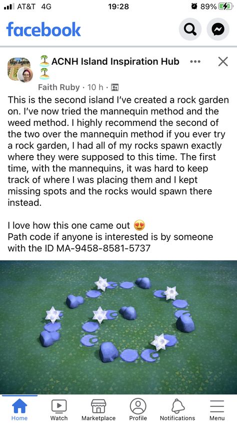 Acnh Circle Rock Garden, Acnh Rock Design Code, Animal Crossing Stone Garden, Acnh Spiral Pond, Acnh Rock Code, Acnh Inclines Idea, Acnh Rock Garden Design, Acnh Rock Garden, Animal Crossing Rock Garden