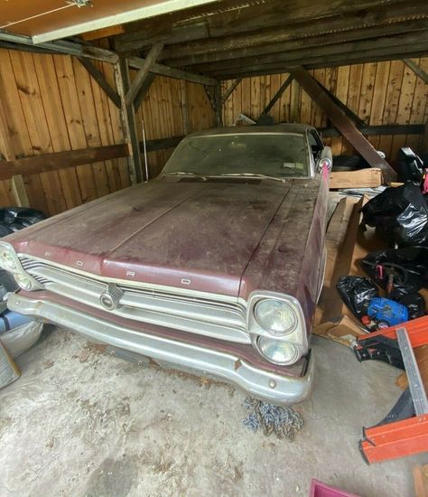 This 1966 Ford Fairlane 500 was stored for 34 years by its first family. But it's since been cleaned up and made roadworthy, ready for weekend rides. #Fairlane500, #Ford Ford Fairlane 500 1966, 1966 Ford Fairlane, Ford Fairlane 500, Fairlane 500, Barn Garage, Ford Torino, Ford Fairlane, Barn Finds, Mid Size