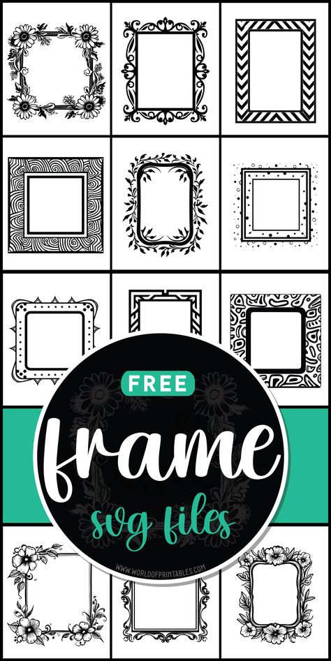 Elevate your creativity with free frame SVG files! Explore versatile designs perfect for adding a stylish touch to your projects. Frame your memories with flair! 🖼️✨ Cricut Projects With Picture Frames, Free Svg Patterns, Picture Frame Svg Free, Svg Frames Free, Cricut Photo Frames, Create Svg Files For Cricut, How To Make Svg Files For Cricut, Free Cricut Downloads, Frame Svg Free