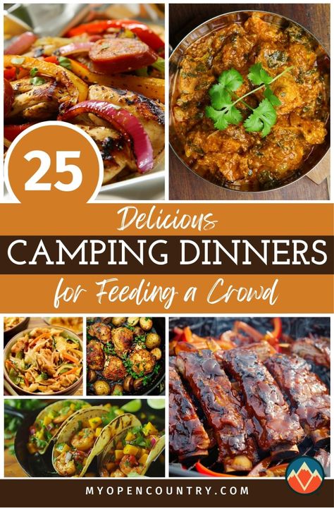 Planning a camping trip with a big group? These dinner recipes are perfect for serving a crowd. With make-ahead options and hearty dishes that cook over a campfire, you’ll find plenty of ideas to satisfy everyone. Prepare meals that are easy to serve and bursting with flavor, making your outdoor feast a memorable one. Learn more about Camping Meals. Camping Food Large Group, Hot Camping Meals, Camping Meals To Feed A Crowd, Best Camping Meals For Large Groups, Best Camping Meals Make Ahead, Camping Tacos Dinners, Camping Dinner Ideas Outdoor Cooking, Camping Easy Meals, Big Group Dinner Ideas