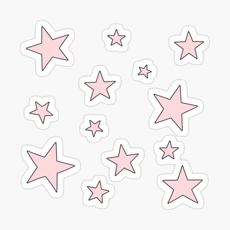 Get my art printed on awesome products. Support me at Redbubble #RBandME: https://www.redbubble.com/i/sticker/cute-pink-pack-of-stars-by-Pastel-PaletteD/50915084.JCQM3?asc=u Personalized School Supplies Labels, Pink Scrapbook, Diy Photo Book, Cute Laptop Stickers, Tumblr Stickers, Cute Journals, Scrapbook Stickers Printable, Cute Stars, Star Stickers