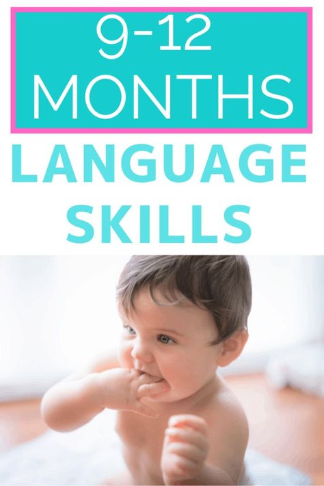 Communication Development 9-12 months includes a variety of skills that will help your infant learn to listen and talk. Find out what language milestones to look for from 9-12 months and find out how to support infant development through baby play and daily routine activities. 9 month old language development can be supported by parents and caregivers throughout the day using simple strategies. Language Milestones, Infant Development, Language Development Activities, Daily Routine Activities, Baby Development Activities, Communication Development, 9 Month Old Baby, Baby Information, Baby Sign Language